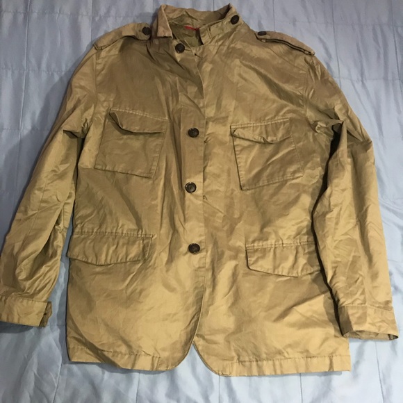 ERMENEGILDO ZEGNA KHAKI CARGO COAT - Picture 2 of 8